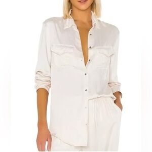 Indah Emma Opal Solid Long Sleeve Button Front Shirt